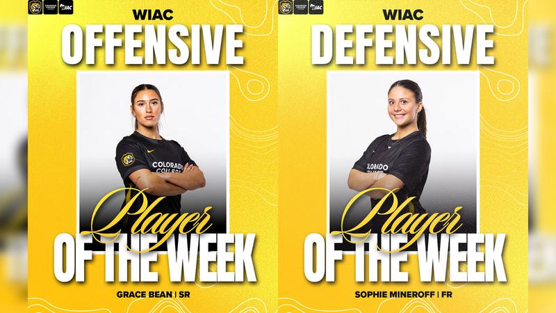 Colorado College Sweeps WIAC Weekly Honors as Grace Bean Named Offensive Player of the Week and Sophie Mineroff Earns Recognition