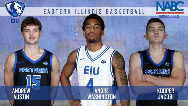EIU Men's Basketball With Three Players Named to NABC Honors Court
