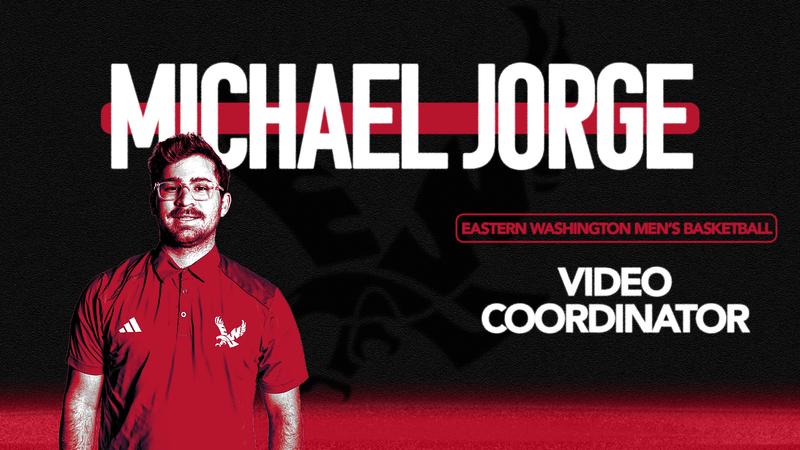 Image accompanying goeags.com coverage of Michael Jorge's promotion to Video Coordinator for Eastern Washington men's basketball.