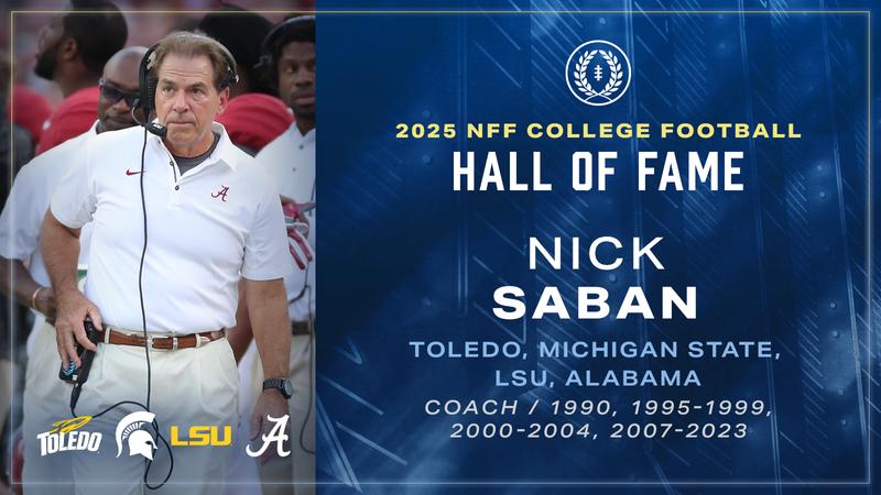 Nick Saban Elected to College Football Hall of Fame - National Football Foundation