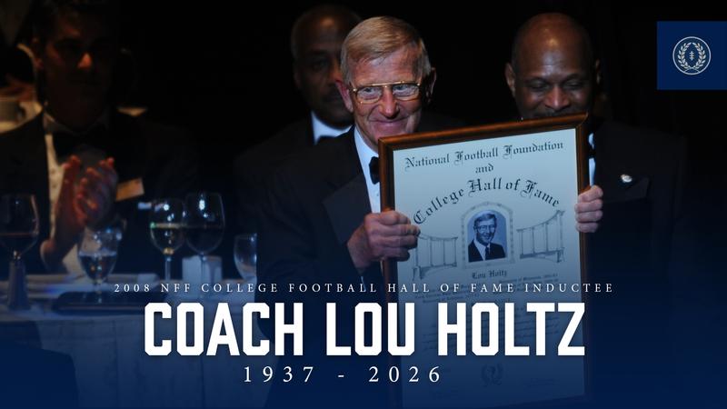 NFF College Football Hall of Fame Coach Lou Holtz Passes Away - National Football Foundation