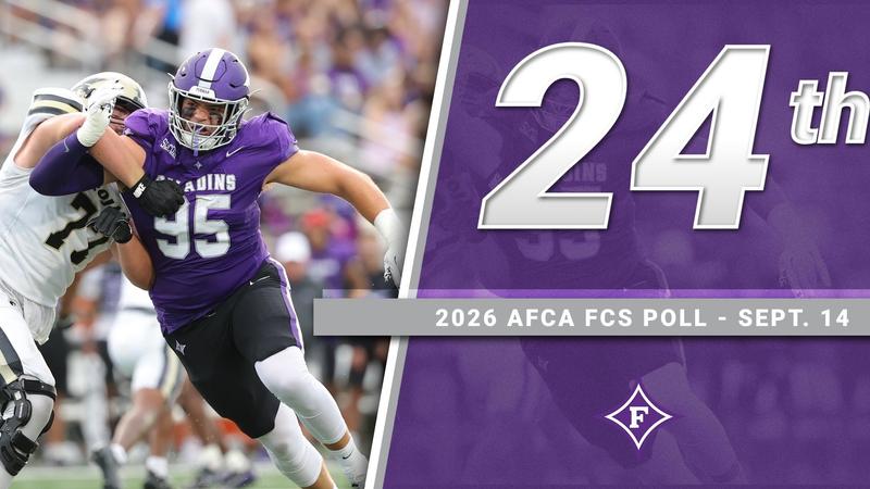 Furman football: Furman Ranked 24th In AFCA FCS Poll
