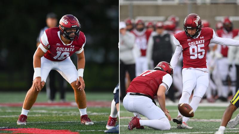 Colgate football: Price, Vogeler Headline Patriot Weekly Honors