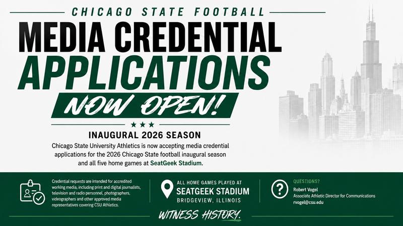 Chicago State football: Chicago State Football Media Credential Applications Now Open for Inaugural 2026 Season