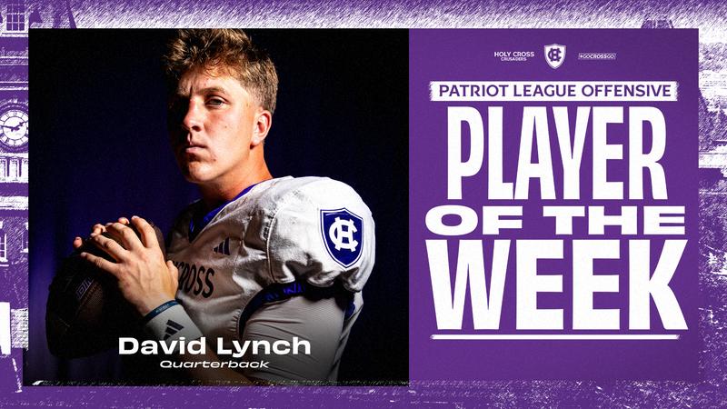 Holy Cross football: Lynch selected as Patriot League Offensive Player of the Week