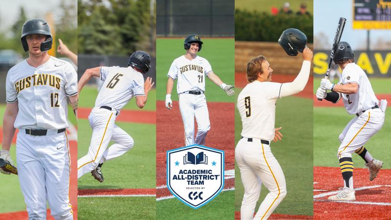 Five Baseball Players Named CSC Academic All-District - Gustavus Adolphus College