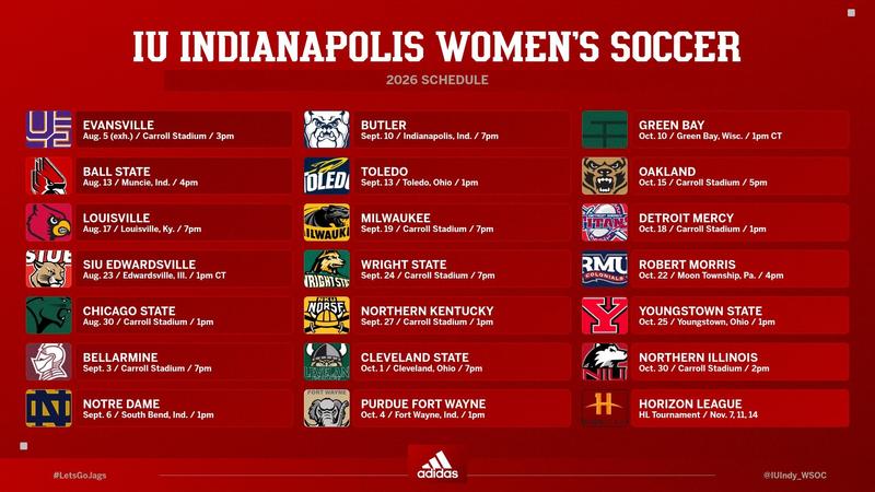 IU INDIANAPOLIS ANNOUNCES 2026 WOMEN'S SOCCER SCHEDULE - IU Indy Athletics