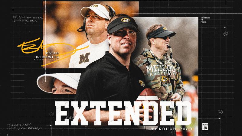 Mizzou Extends Contract of Head Football Coach Eliah Drinkwitz Mizzou Extends Contract of Head Football Coach Eliah Drinkwitz
