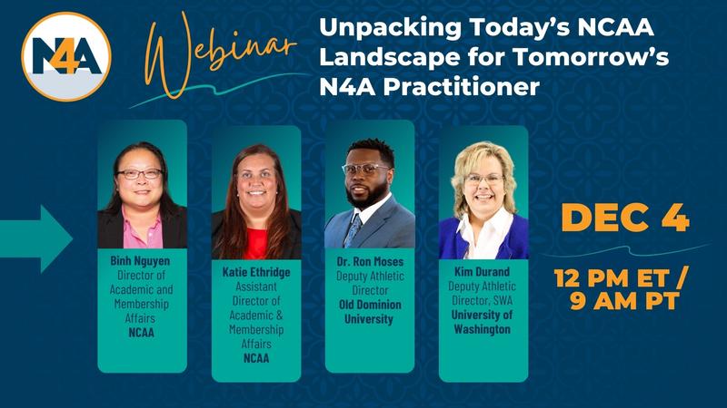 N4a N4A Announces Next Webinar - National Association of Collegiate ...