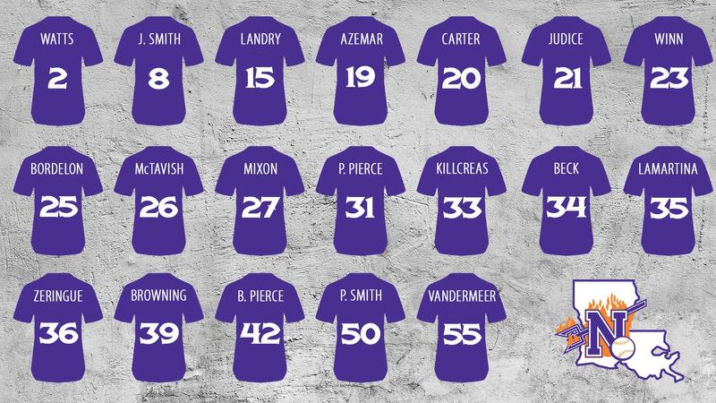 Graphic of jerseys with names and numbers of newcomers to Demon baseball.