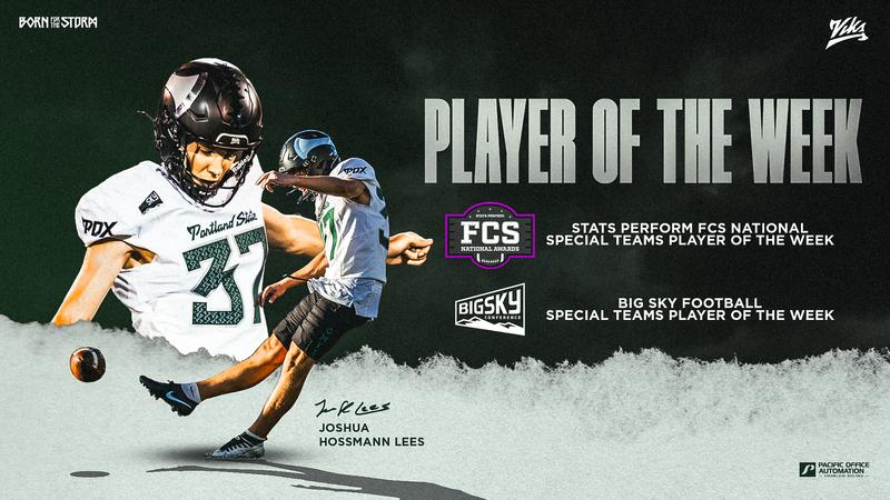 Portland State football: Joshua Hossmann Lees Named Conference, National Player of the Week after Game-Winner against Weber State