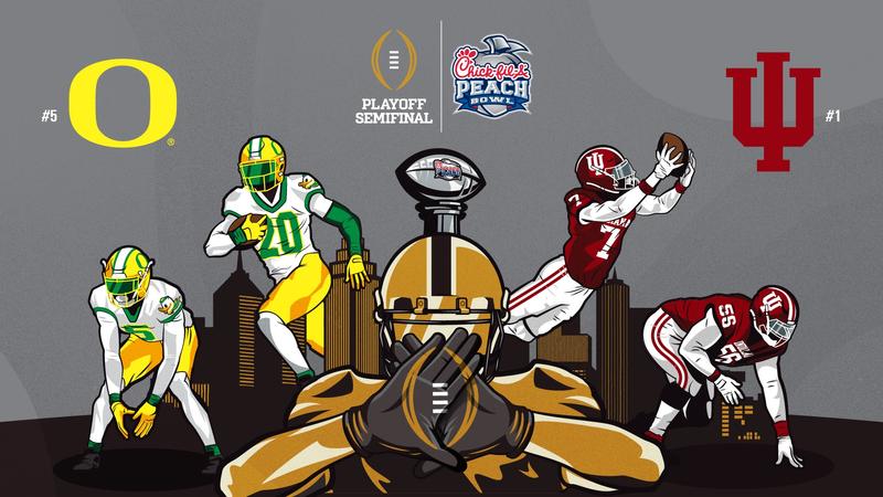 No. 5 Oregon and No. 1 Indiana to Meet in the CFP Semifinal at the Chick-fil-A Peach Bowl - Peach Bowl
