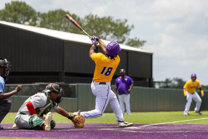 Michael Burroughs hitting a final home run of the game vs. MVSU