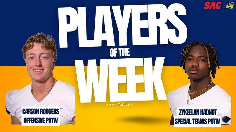 Carson Rodgers FB: Two Rams Earn Player of the Week Honors - Texas Wesleyan University ...