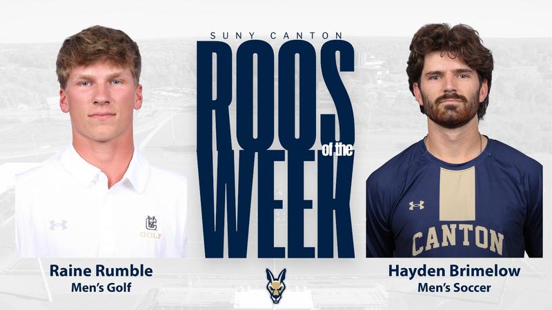 Declan Rumblow Rumble & Brimelow Named Roos of the Week - SUNY Canton Athletics