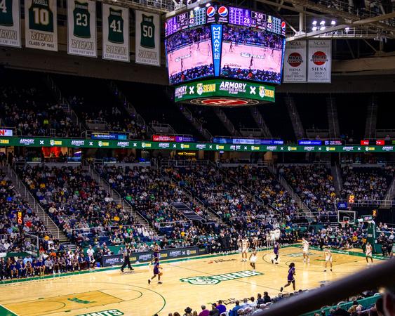Photo: sienasaints.com MVP Arena crowd fans