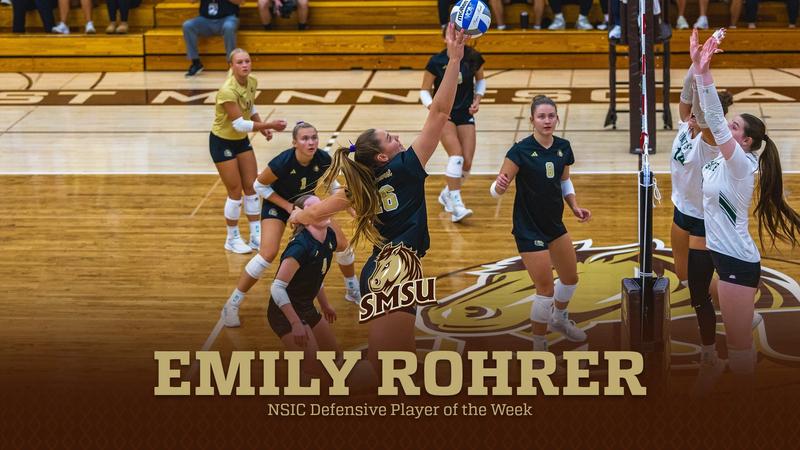 Emily Rohrer Emily Rohrer named NSIC Defensive Player of the Week - SMSU Athletics