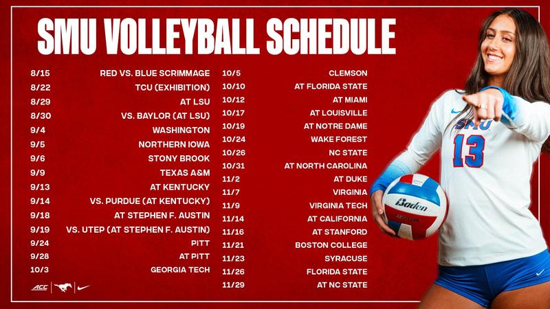 SMU Announces Complete 2025 Volleyball Schedule - SMU Athletics