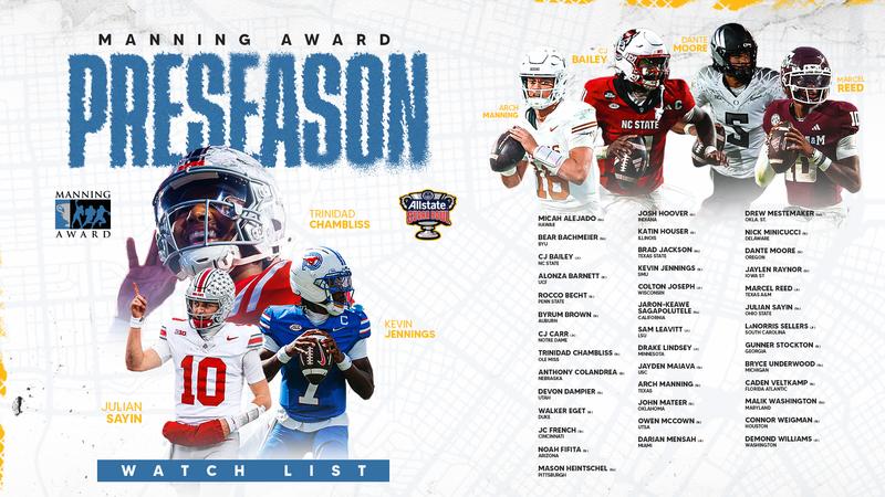 Photo: allstatesugarbowl.org 2026 Manning Award Watch List