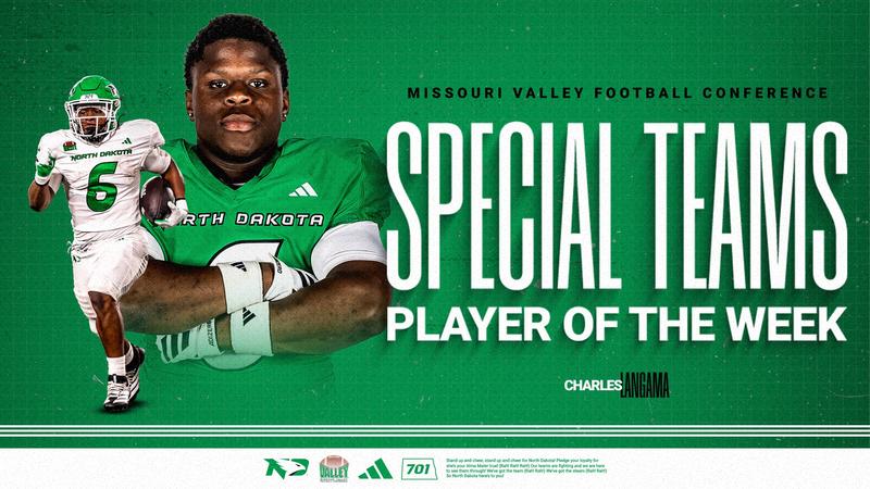 North Dakota football: Langama snags second straight MVFC weekly special teams honor