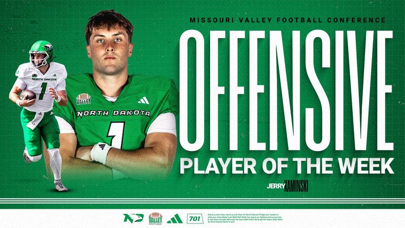 North Dakota football: Kaminski secures second MVFC weekly offensive honor