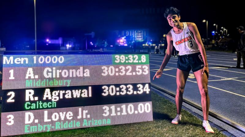 Caltech Field Agrawal Breaks Caltech Track & Field Men's 10K Program Record at ...