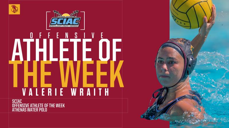 Valerie Wraith Captures SCIAC Offensive Player of the Week for Athenas ...