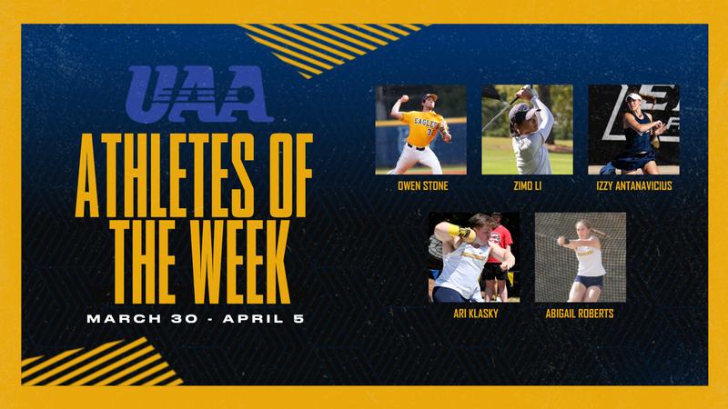 Five Eagles Chosen as UAA Athletes of the Week - Emory University