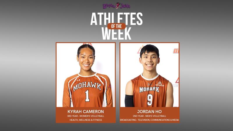 Cameron Ho Cameron, Ho named Mountaineers Athletes of the Week - Mohawk College