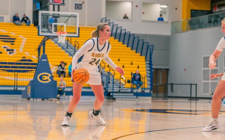 Jessie Ruden Overskei leads the charge as the Blugolds down the Saints at home ...