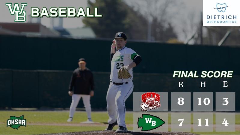 Struthers Baseball Warrior Rally Falls Just Short in 8-7 Loss - West Branch High School