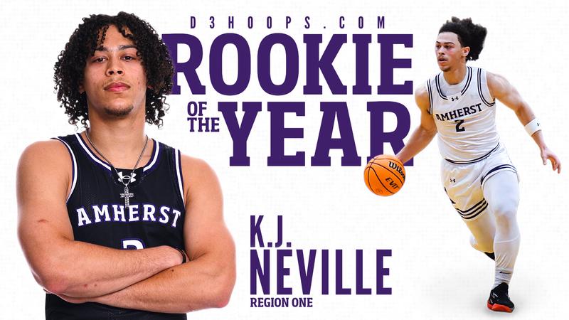 Nevel D Neville named D3hoops.com Regional Rookie of the Year - Amherst College