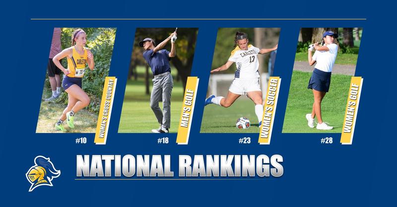 Four Carleton teams still found in national rankings - Carleton College