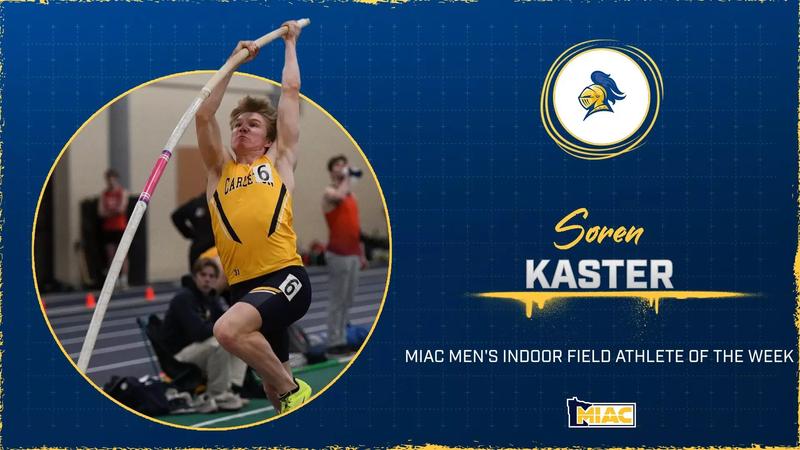 Sean Kaster Soren Kaster collects MIAC Indoor Field Athlete of the Week honors ...