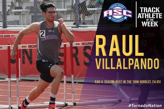 Villalpando earns ASC Track Athlete of the Week honors - Concordia ...