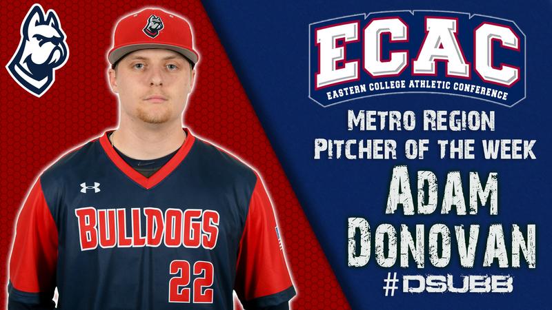Adam Docar Donovan Adds ECAC Pitcher of the Week Honors - DeSales University Athletics
