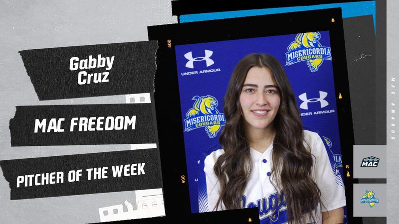 Gabby Cruz Named MAC Freedom Pitcher of the Week - Misericordia ...