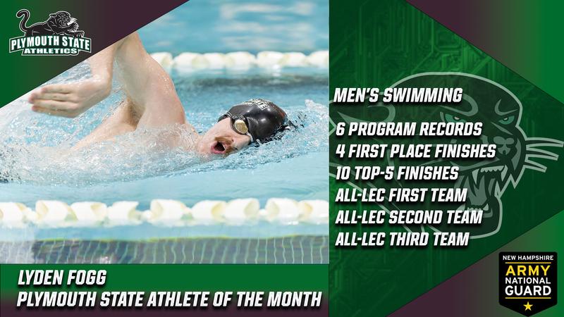 Logan Fultz Fogg from menโs swimming named PSU Male Athlete of the Month - Plymouth ...