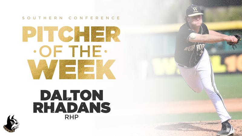 Shane Rhadans Face Rhadans Named SoCon Pitcher of the Week for Second Time - Wofford ...