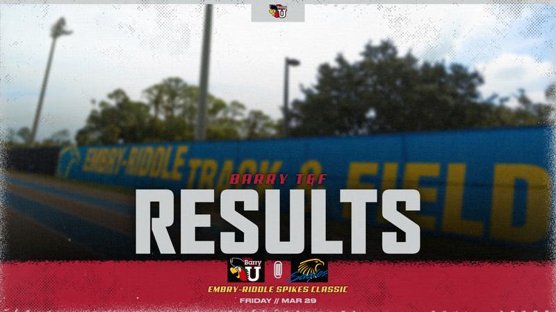 Embry Riddle Oak Course Track Completes Racing At Embry-Riddle Spikes Classic - Barry ...