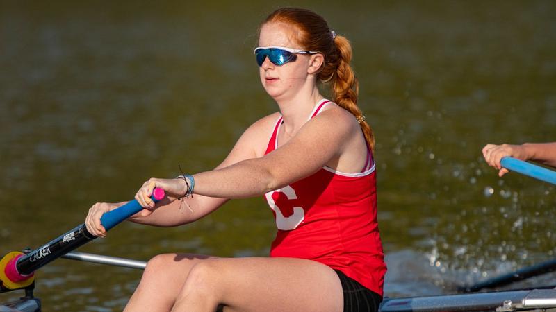 Red Rowing Female Women's Rowing Excels at Head of the Fish - Cornell University Athletics
