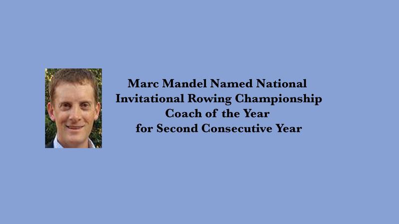Marc Mandel Marc Mandel Named NIRC Coach of the Year for Second Consecutive Year ...
