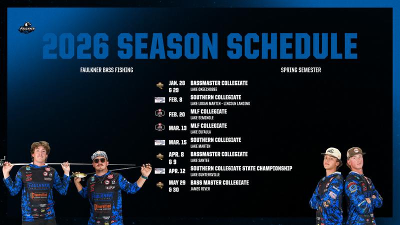 Bas Point Schedule Faulkner Bass Fishing reveals 2026 Spring Schedule - Faulkner University