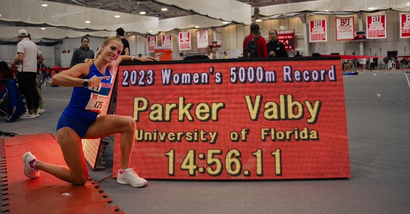 Parker Valby Practicing Parker Valby Breaks NCAA Record, Gators Collect Four Top Ten Marks in ...