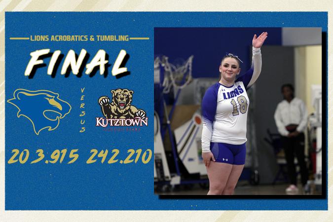 Tumble Score Acrobatics and Tumbling Score Program Record vs. Kutztown - GCU Athletics