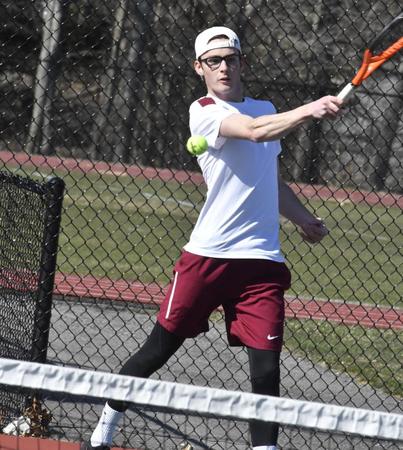 Ethan Rodricks RIC Men's Tennis Blanks Lesley, 9-0 - Rhode Island College