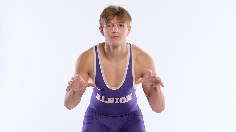 Jayden Rivas Jayden Lewis Wins First Career MIAA Wrestler of the Week Award - Albion ...