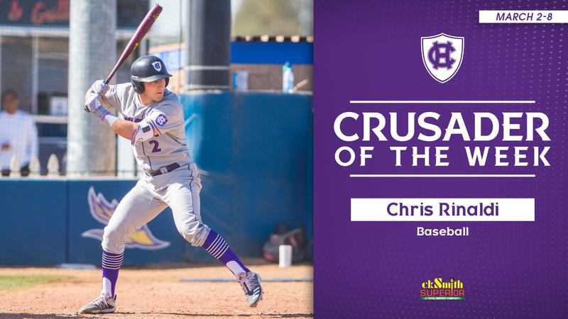 Craig Rinaldi Chris Rinaldi named ckSmithSuperior Crusader of the Week - Holy Cross ...