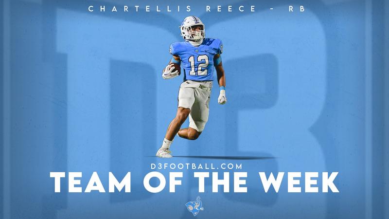 Chartellis Reece Chartellis Reece Awarded D3football Team of the Week for Memorable ...