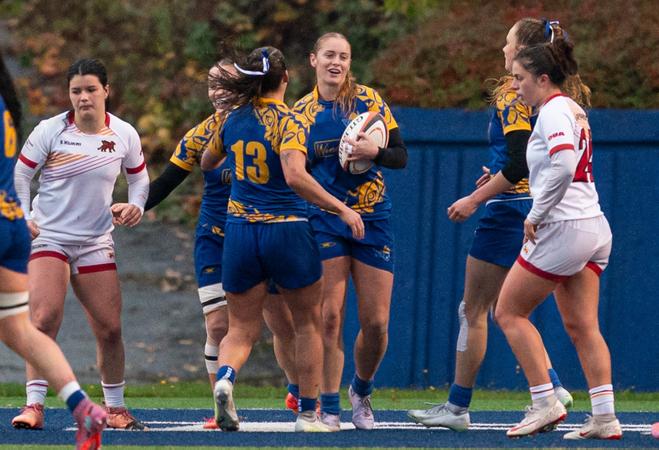 Vicky Smith Rugby Vikes dominate in semi-final win - University of Victoria Athletics
